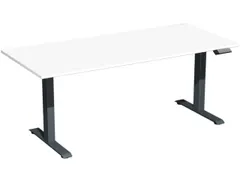 Elektrisch ihv bureau,HxBxD 630-1280x1600x800mm,blad wit