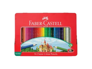 Kleurpotlood Faber-Castell Castle zeskantig metalen etui 48 stuks met - 2