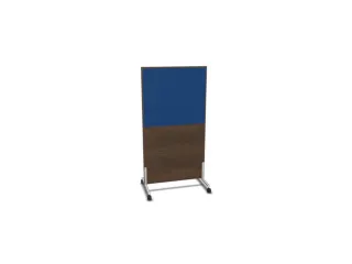 scheidingswand,HxB 1545x800mm,NV bruin hickory,BN6016-blauw - 1