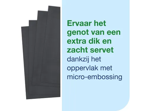 Tork 509421 Textured Dinnerservet zwart 1/8-vouw