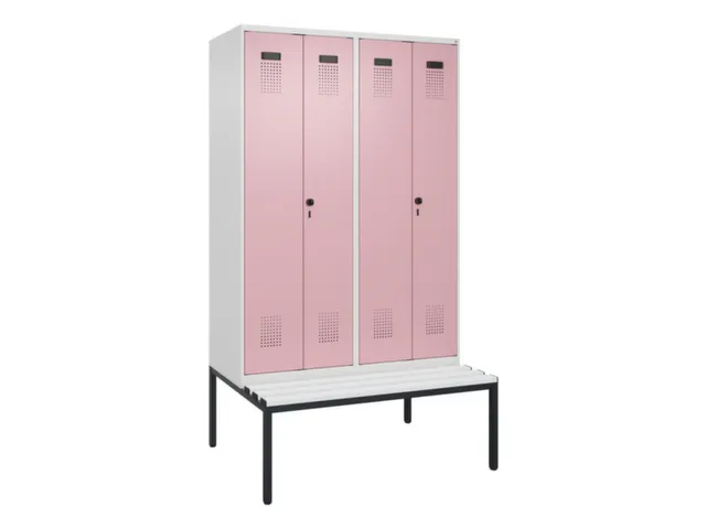armoire vestiaire avec banc noir et blanc,HxlxP 2120x1200x815mm