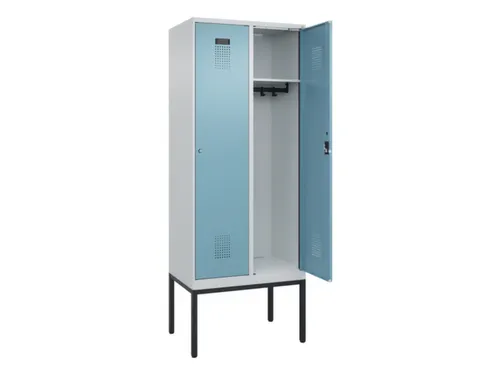 locker,HxBxD 2120x800x500mm,2vak,vak B 400mm,cil.-slot,voetonderstel