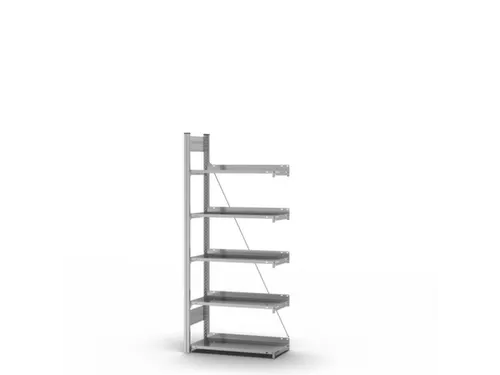 Inhaakstelling Aanbouwveld Hxbxd 1750x760x335mm 5Legborden Verzinkt