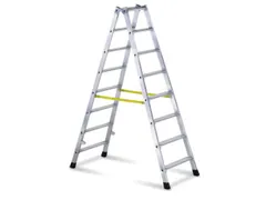 Boktrap Aluminium 1.84m 2x8treden Dubbelzijdig