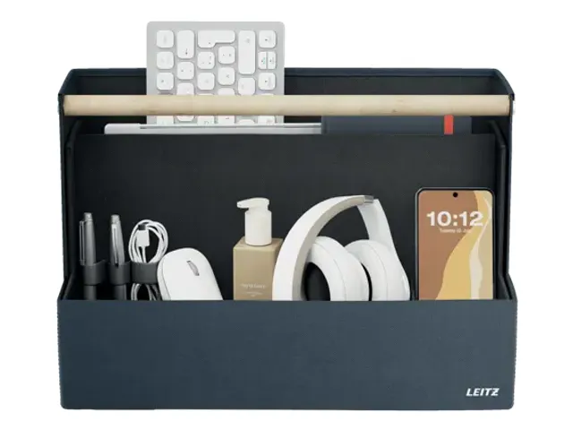 Leitz Stoffen draagbare bureau organizer met handvat grijs