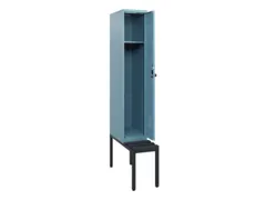 locker met bank,HxBxD 1950x300x815mm,1vak,vak B 300mm,draaigrendel