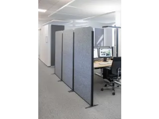 MAULcocoon scheidingswand akoestisch 100x180cm grijs Voet Zilver - 5