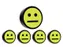 Magneet smiley 35mm geel 5 stuks