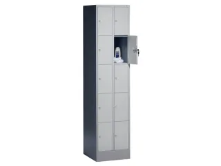 lockerkast RAL7035 HxBxD 1950x460x480mm 2x5vakken vak B 190mm - 1