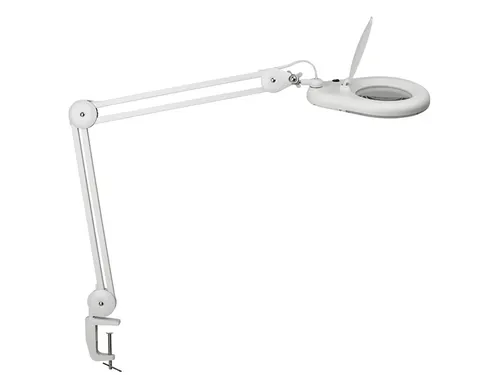Bureaulamp Maul Viso Loep Led Klem Wit