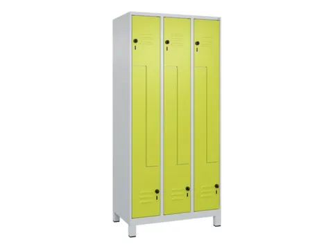 Z-garderobekast,HxBxD 1950x900x500mm,vak B 150/300mm,draaigrendel