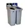 Slim Jim Recyclingstation Frans Deksel Gesloten Zwart Papier Blauw