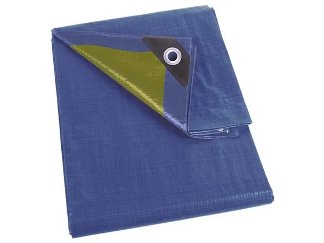 Dekzeil Blauw/Kaki Sterk 12x15 Meter