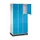 lockerkast,RAL 7035/RAL 5012,HxBxD 1950x920x500mm,3x3vakken,cil.-slot
