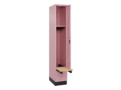 locker met bank,HxBxD 1950x300x815mm,1vak,vak B 300mm,cilinderslot