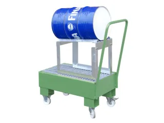 verrijdbare opvangbak,v. 1x60l vat,opvangvol. 61l,HxBxD 1075x500x940mm - 2