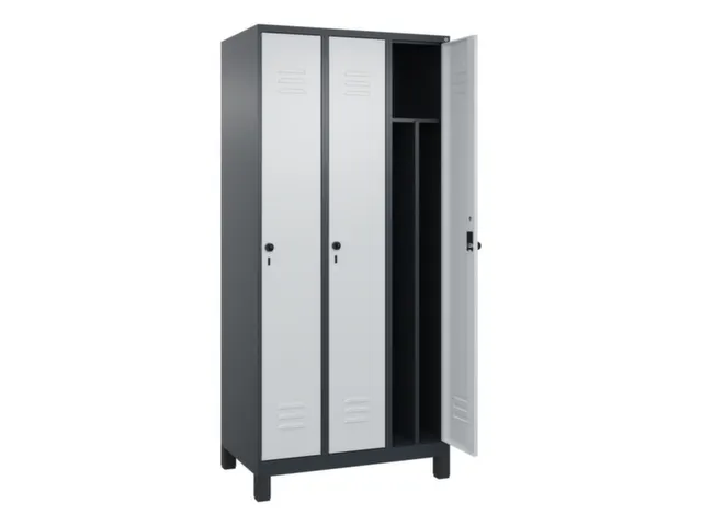 locker voor scheiding van kleding,HxBxD 1950x900x500mm,3vak