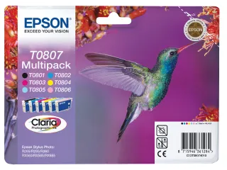 Epson T0807 Multipack Inktcartridges 6 Kleuren Origineel - 1