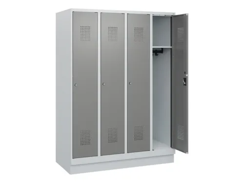 schoollocker,HxBxD 1630x1200x500mm,4vak,vak B 300mm,cil.-slot,sokkel