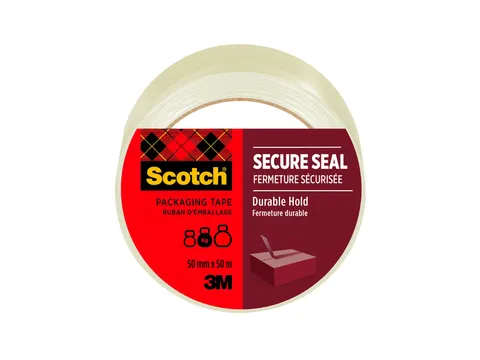 Verpakkingstape Scotch Secure Seal 50mmx50m transparant