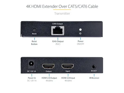 4K HDMI Extender over CAT5/CAT6 Kabel 70m HDR 60Hz 4K Video Extender