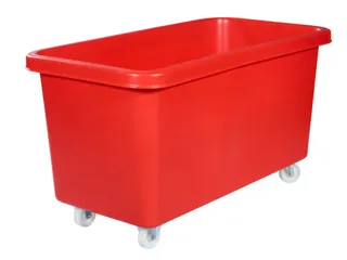 Verrijdbare Rechthoekige Bak 450 Liter Hxbxd 737x1308x699mm Pe Rood - 1