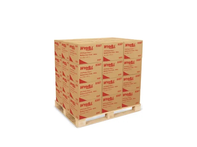 Poetsdoek WypAll X70 PowerClean 12x76vel wit 8387 Pallet