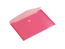 Enveloptas HF2 A4 335x240mm dwars PP transparant rood