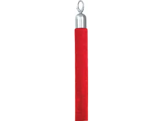Afzetkoord Securit 150cm rood met chroome knop - 1