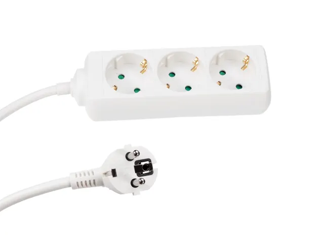 Contactdoos Met 3 Stopcontacten - 1.5m Kabel - WIT - Randaarde