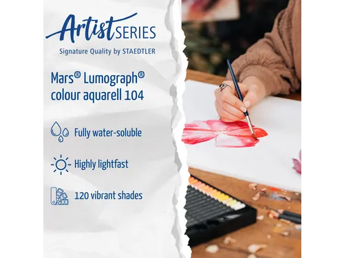 Aquarelpotlood Staedtler Mars Lumograph 12 kleuren