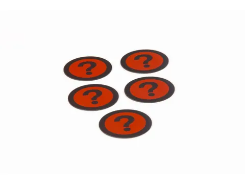 Impressiemagneetfolie Vraagteken Rood Ø50mm x 0,85mm
