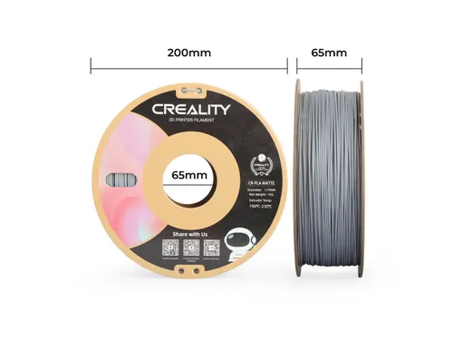 Creality 3D printer Filament CR-PLA Matte 1.75mm mat grijs 1kg