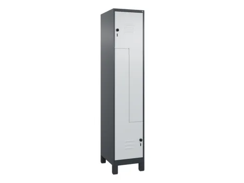 Z-garderobekast,HxBxD 1950x400x500mm,vak B 200/400mm,draaigrendel