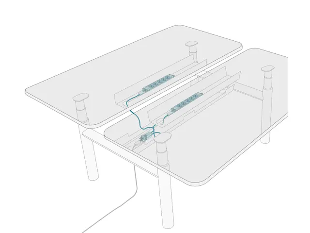Dubbele Stekkerdoos Set 2x 5 Schuko 923 GST18i3 Zwart