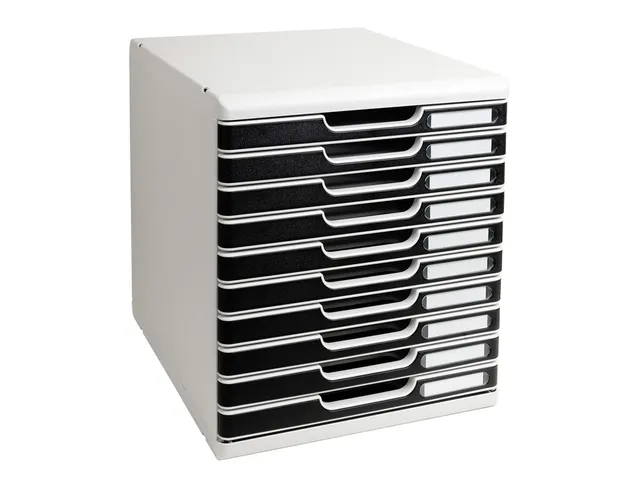 Ladenblok MODULO A4 10 laden Classic Zwart Grijs