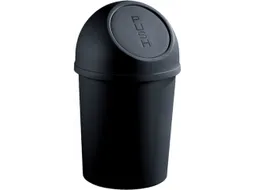 afvalbak,13l,HxØ 490x253mm,romp PP zwart,deksel PP zwart