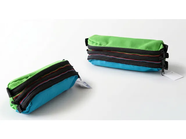 Trousse Kangaro 3 compartiment bleu/rouge/vert