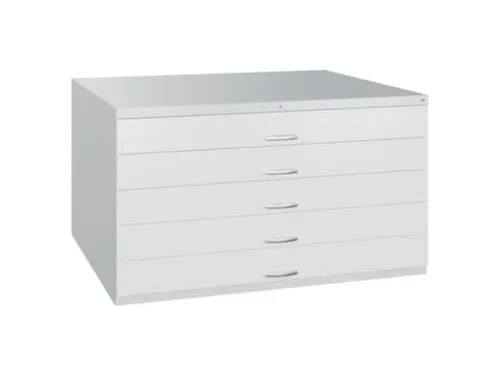 Tekeningenkast Hxbxd 760x1350x960mm 5 Laden Din A0 Ral7035