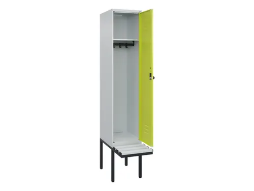 locker met bank,HxBxD 2120x400x815mm,1vak,vak B 400mm,draaigrendel