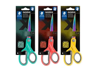 Schaar Staedtler Norix 21cm 3 kleuren assorti rechtshandig - 5