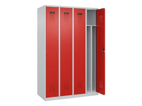 locker voor scheiding van kleding,HxBxD 1850x1200x500mm,4vak