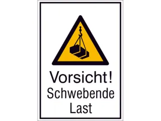waarschuwings-combibord,v. binnen/buiten,Pas op! Hangende last - 1