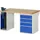 werkbank,HxBxD 890x1500x900mm,beukblad,draagverm. 750kg,2containers