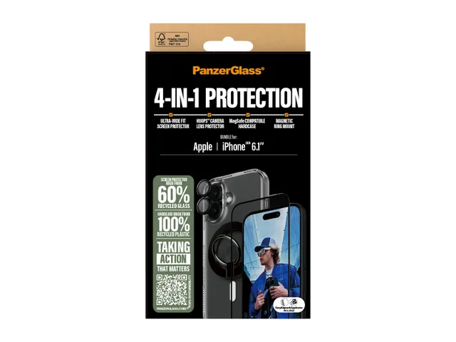 PanzerGlass 4-in-1 Protection Bundle iPhone 16, Apple, Apple - iPho