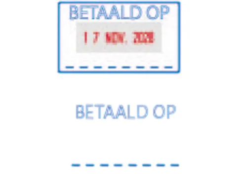 Woord-datumstempel Trodat Printy 4750 betaald op