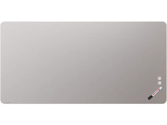 Tableau en verre mat 100x200cm gris chaud coins arrondis
