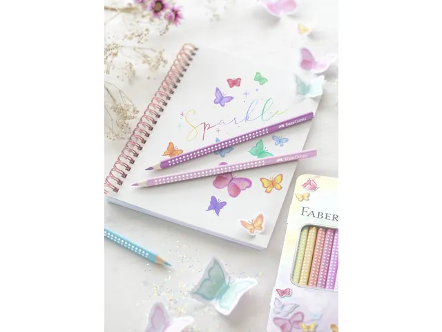 Crayons de couleur Faber-Castell Sparkle pastel 12 pièces dans un ét