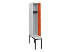 locker met bank,HxBxD 1950x300x815mm,1vak,vak B 300mm,cilinderslot