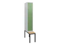 Dubbeldekse dekenkist,HxBxD 1950x300x815mm,1x2vak.,vak B 300mm